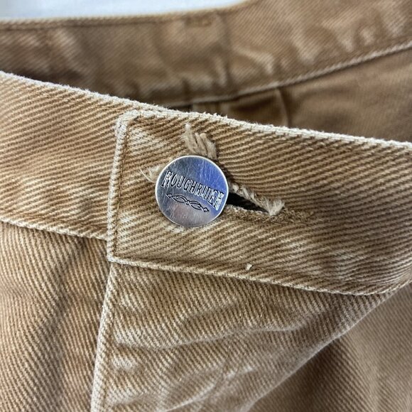 Vintage Rough Rider High Jeans Woman 9/10 Brown Western 30x32  Mom Tan - Picture 7 of 8